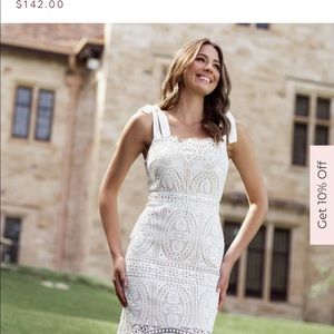 Two sisters the label white dress